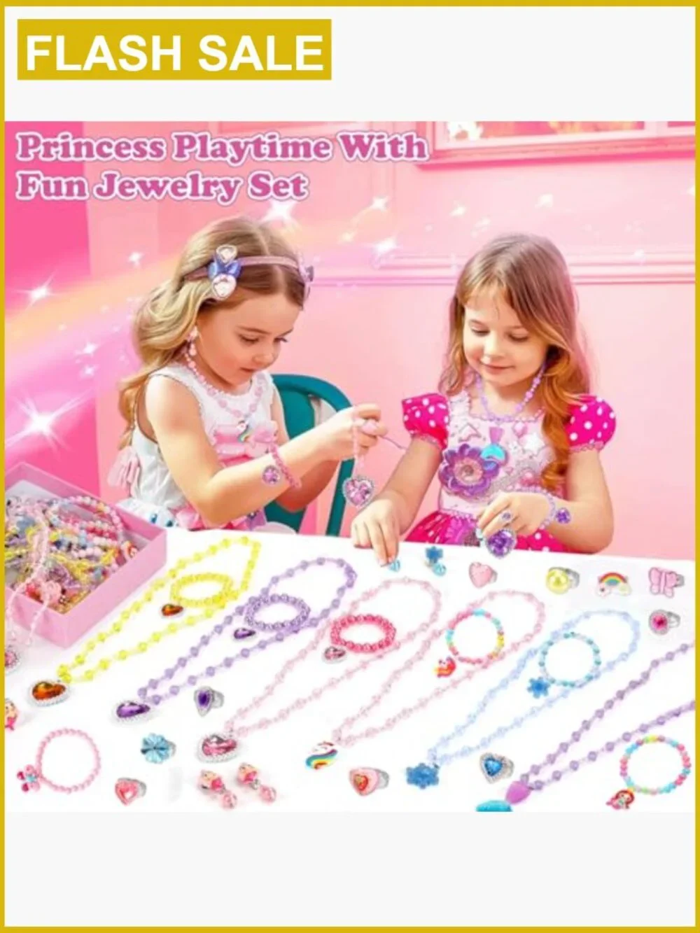 29pc Princess Jewelry Set for Girls Dress Up Play